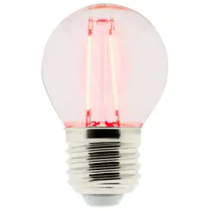 Zenitech - Ampoule LED déco filament Rouge 3W E27 sphérique - Elexity pas cher