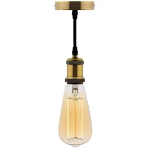 Comparateur de prix : Kit suspension vintage avec câble textile et ampoule filament carbone ...