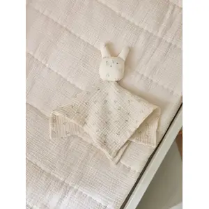 Cyrillus Doudou Lapin Gaze De Coton Biologique - Imprimé Hirondelles I... pas cher