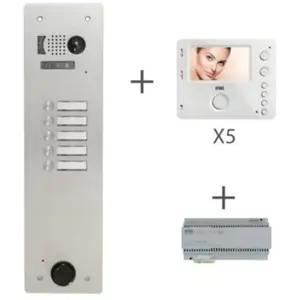 Urmet Kit platine et poste video 1 rangée 6 boutons 2voice programmeVendu parbis-electric