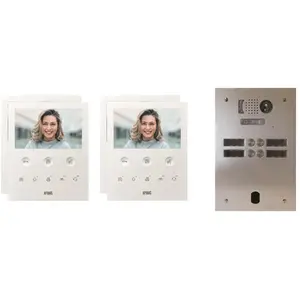 Urmet - Kit vidéo préprogrammé 2VOICE platine et moniteurs 2 rangée 4 ...Vendu parbis-electric