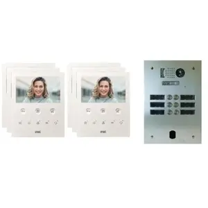 Kit visiophone 2 rangées avec 6 écrans URMET Collectif KV83-206Vendu parbis-electric