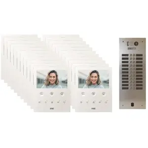 Kit visiophone 2 rangées avec 22 écrans URMET Collectif KV83-222 pas cher