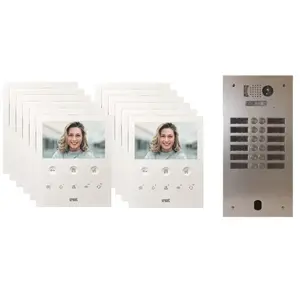 Urmet - Kit video alu 2r 12 bp 2 voice programmé KV83/212Vendu parbis-electric