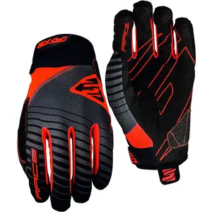 Paire de gants longs five race gris orange fluo noir pas cher