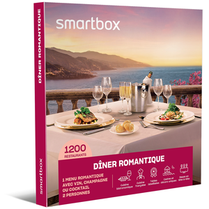 Dîner romantique - SMARTBOX - Coffret Cadeau Gastronomie TU pas cher