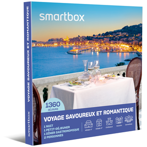 Voyage savoureux et romantique - SMARTBOX - Coffret Cadeau Séjour TU pas cher