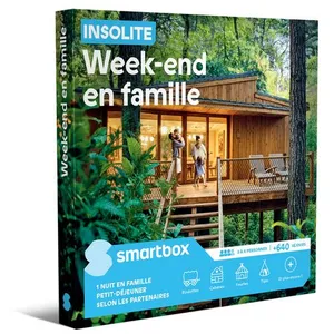 Coffret Cadeau SMARTBOX - Insolite Week-end en famille - 1 nuit avec p...