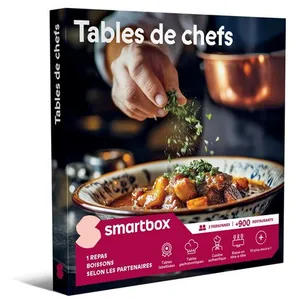 Coffret cadeau SmartBox Tables de chefs pas cher