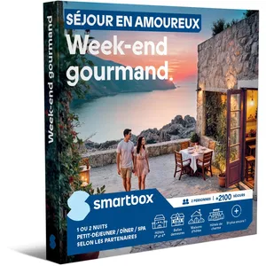 Coffret cadeau SmartBox Séjour en amoureux Week-end gourmand pas cher
