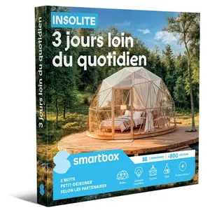 Comparateur de prix : Coffret cadeau SmartBox Insolite 3 jours loin du quotidien