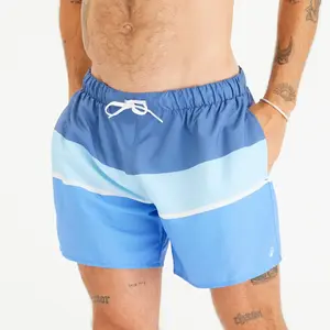 Short de bain surf 100 Court 15" Homme - Strippy Bleu - OLAIAN pas cher