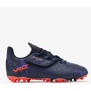 KIPSTA Chaussures de football enfant a scratch viralto i easy mg/ag Bleu Fonc... pas cher