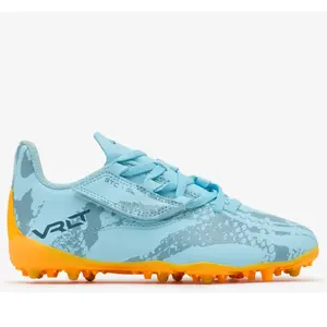KIPSTA Chaussures de football enfant a scratch viralto i easy mg/ag Bleue pas cher