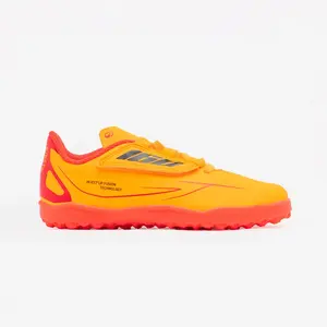 Chaussures de football enfant à scratch 160 easy turf orange - KIPSTA pas cher