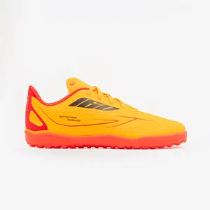 Chaussures de football enfant à lacets 160 jr turf orange - KIPSTA