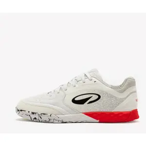 KIPSTA Chaussures de futsal adulte, Eskudo Pro V2, rouge fluo, jaune et blanc pas cher