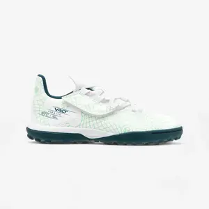CHAUSSURES DE FOOTBALL ENFANT A SCRATCH VIRALTO I EASY TURF TF ICE GREEN - KIPSTA