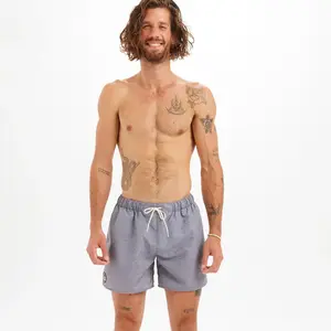 Short de bain 15" homme - 100 heather gris - OLAIAN pas cher