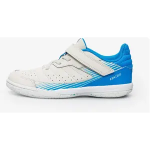 Chaussures de Futsal ESKUDO 500 KD beige bleu - KIPSTA pas cher