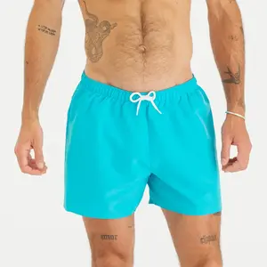 Short de bain surf 100 Court 15" Homme - Hendaia MW Turquoise - OLAIAN