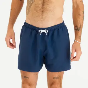 Short de bain surf 100 Court 15" Homme - Hendaia MW Bleu marine - OLAIAN pas cher