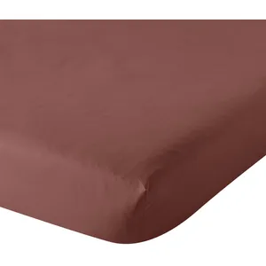 Dodo - drap housse 90x200 influence percale brique pas cher