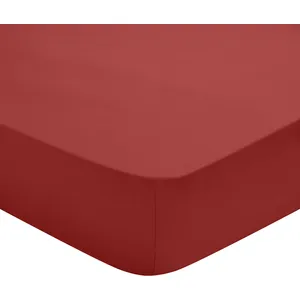 Dodo - drap housse 180x200 studio coton rouge pas cher