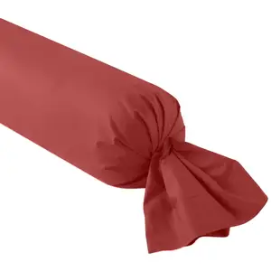Dodo Taie de traversin   coton rouge 160 cm pas cher