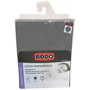 DODO Parure de lit Housse + 1 taie 140x200 cm THERMOSOFT pas cher