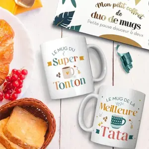 STC Coffret duo mugs tonton tata pas cher