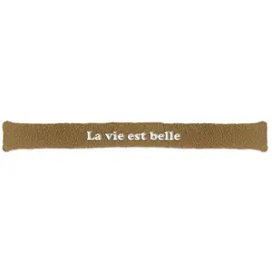 Sud Trading - Coussin bas de porte moutonneux brodé pas cher