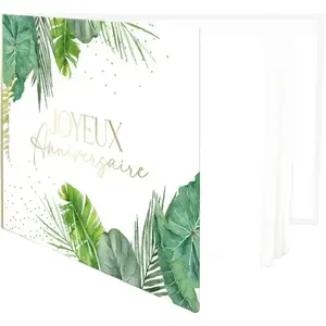 STC LIVRE DOR ANNIVERSAIRE TROPICAL PARTY 20P 15X21CM pas cher