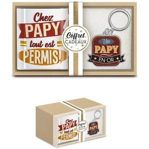 STC Coffret mug porte cle papy en orVendu paramazon