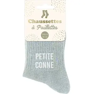 Chaussettes Sud Trading Paire de chaussettes paillettes petite conne pas cher