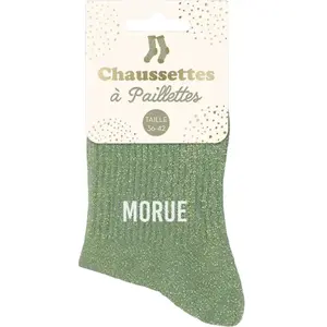 Sud Trading STC, Chaussettes paillettes courtes - Morue (taille unique 36-42) pas cher