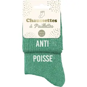 Chaussettes Paillettes Duo Anti Poisse   Taille Unique 36 42 pas cher