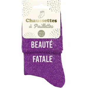 Chaussettes paillettes duo Beaute Fatale   Taille unique 36 42 pas cher