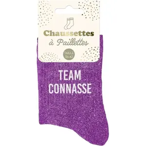 Chaussettes Paillettes Team Connasse Taille Unique 36 42 pas cher