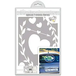 sticker voiture mariage - sud trading cd1850 pas cher