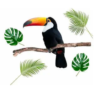 Comparateur de prix : STC SUD TRADING Adhésif décoratif Mural Toucan - Hauteur 65.6 cm - Largeur 77.3 cm