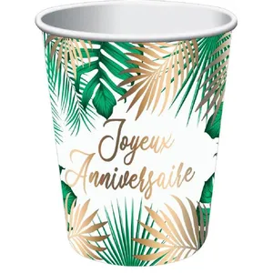 STC 6 GOBELETS ANNIVERSAIRE TROPICAL pas cher