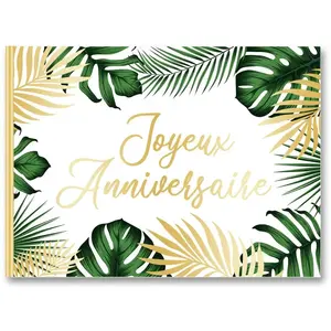 STC LIVRE DOR ANNIVERSAIRE TROPICAL PARTY 20P 15X21CM Vert pas cher