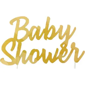 RueDeLaFete Cake Topper Gateau Baby Shower doré pas cher