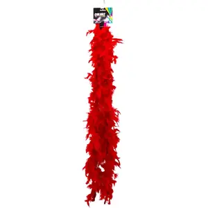 Boa en Plumes Rouge - 180 cm pas cher