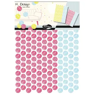Decopatch M.Design - Stickers muraux - Pois multicolores - 2 planches - 34,5 x 49 cm
