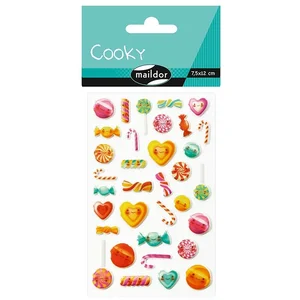 Maildor Stickers 3D - Cooky - Kawai Bonbons x 34Vendu parfnac