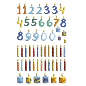 Maildor Stickers 3D Cooky Bougies pas cher