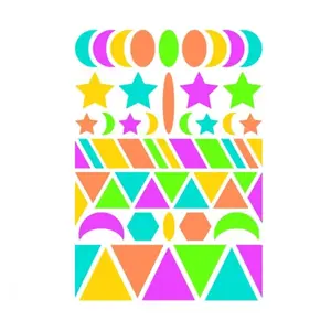 Clairefontaine Set de 6 planches de gommettes A5 Maildor Baby Geometric FluoVendu parscrapmalin