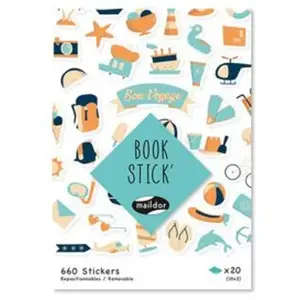 Comparateur de prix : Maildor Autocollants Book Stick A6 - Voyage - 660 pcs
